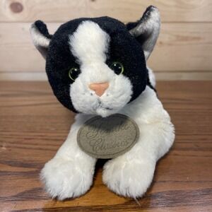 Russ Black and White Yomiko Classics Calico Cat, Vintage Collectible (12 inch)